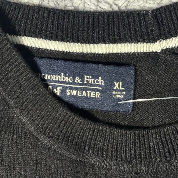 New Abercrombie & Fitch Mens Navy Sweater Cashmere Cotton XL - Picture 2 of 4